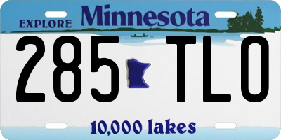 MN license plate 285TLO