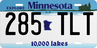 MN license plate 285TLT