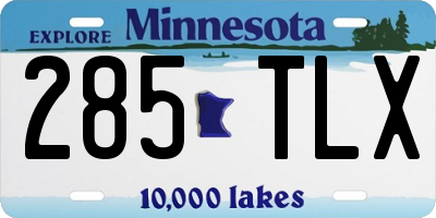 MN license plate 285TLX