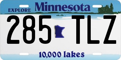 MN license plate 285TLZ