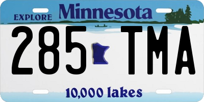 MN license plate 285TMA