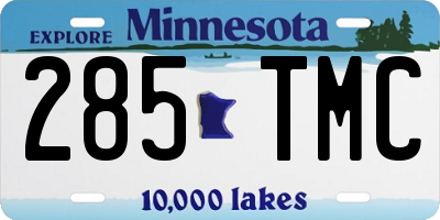 MN license plate 285TMC