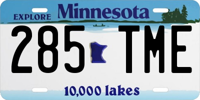 MN license plate 285TME