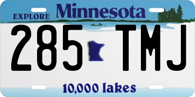 MN license plate 285TMJ