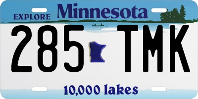 MN license plate 285TMK