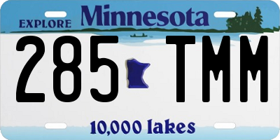 MN license plate 285TMM