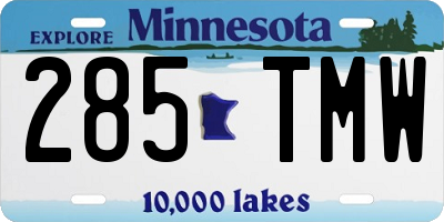 MN license plate 285TMW