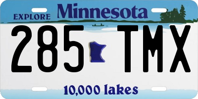 MN license plate 285TMX