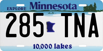 MN license plate 285TNA