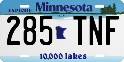 MN license plate 285TNF
