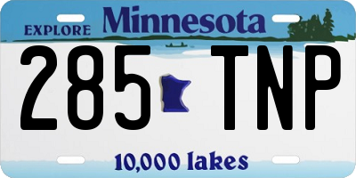 MN license plate 285TNP
