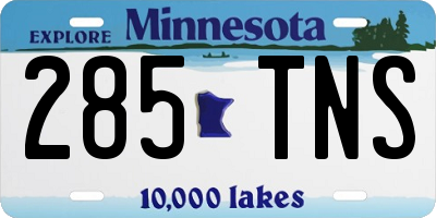 MN license plate 285TNS