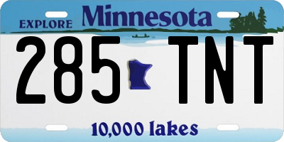 MN license plate 285TNT