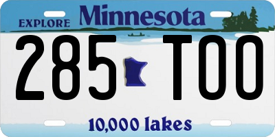 MN license plate 285TOO