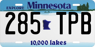 MN license plate 285TPB