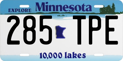 MN license plate 285TPE