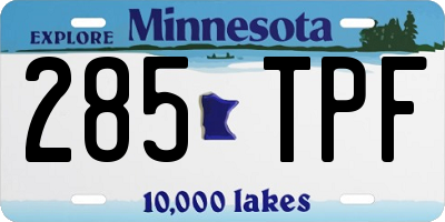 MN license plate 285TPF