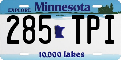 MN license plate 285TPI