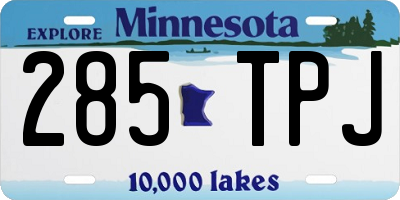 MN license plate 285TPJ