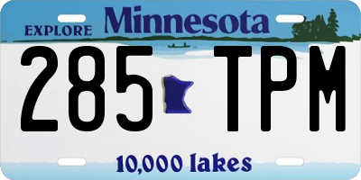 MN license plate 285TPM