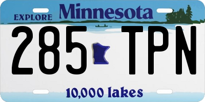 MN license plate 285TPN
