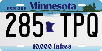 MN license plate 285TPQ