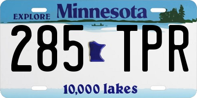 MN license plate 285TPR
