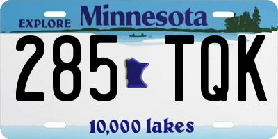 MN license plate 285TQK