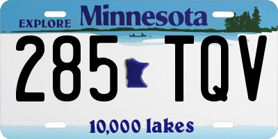 MN license plate 285TQV