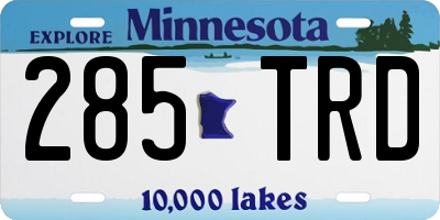 MN license plate 285TRD