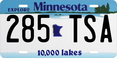 MN license plate 285TSA