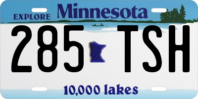MN license plate 285TSH