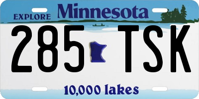 MN license plate 285TSK