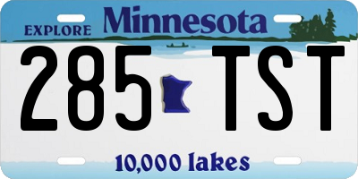 MN license plate 285TST