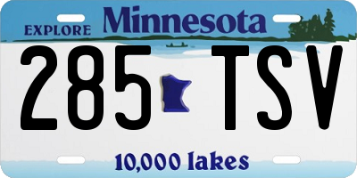 MN license plate 285TSV