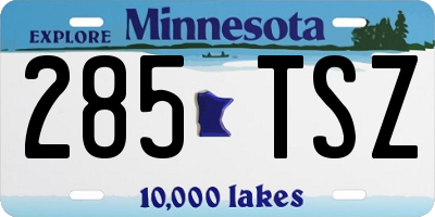 MN license plate 285TSZ