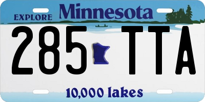 MN license plate 285TTA