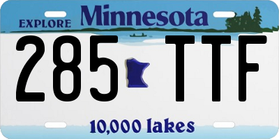 MN license plate 285TTF