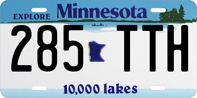 MN license plate 285TTH