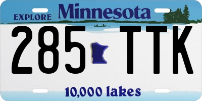 MN license plate 285TTK