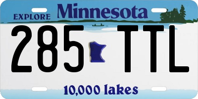 MN license plate 285TTL