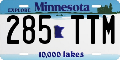 MN license plate 285TTM