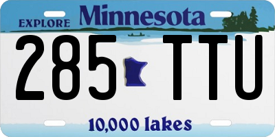 MN license plate 285TTU