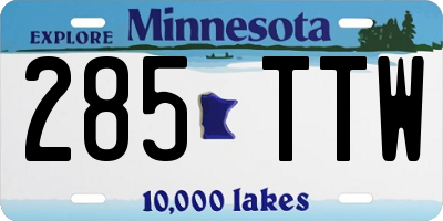 MN license plate 285TTW
