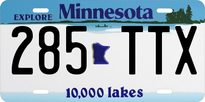 MN license plate 285TTX