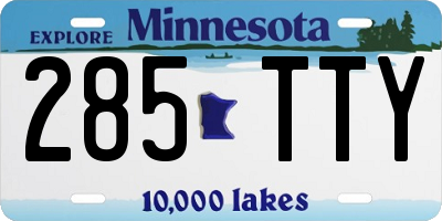 MN license plate 285TTY