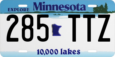 MN license plate 285TTZ