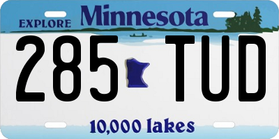 MN license plate 285TUD