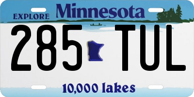 MN license plate 285TUL
