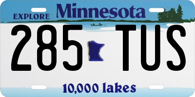 MN license plate 285TUS